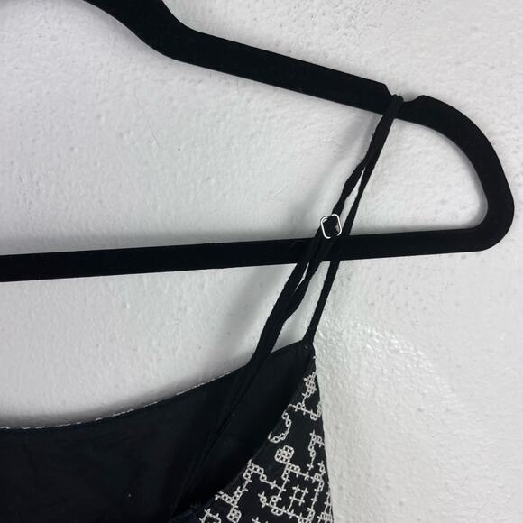 Hazel Women's Black Peasant Flowy Boho Empire Waist Strappy Tank Top Small Y2K - Picture 4 of 8